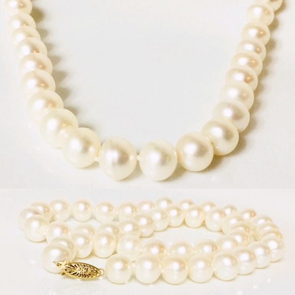 Imperial Pearls 14k Gold 10mm Strand Necklace - Picture 2 of 8